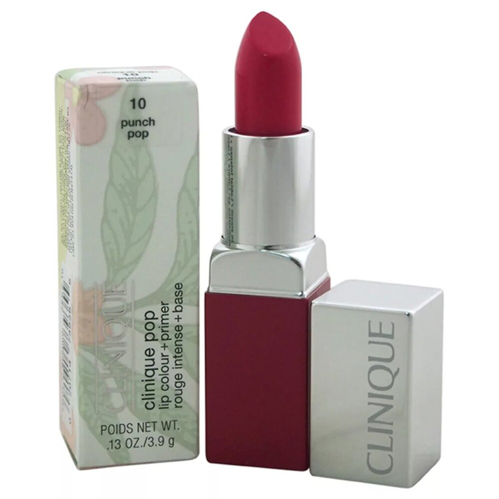 Clinique Pop Lip Colour + Primer Lipstick POP PUNCH NWT